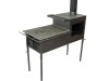 Soba de Gatit Rustica cu Plita Fonta si Cuptor, 107cm, 4-5kW, Lemn/Carbune