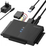 Cumpara ieftin Adaptor FIDECO USB 3.0 la SATA/IDE pentru Hard Disk-uri 2.5/3.5 HDD si SSD, Compatibil cu Windows, Mac, Linux &amp; Chrome OS, Transfer Ultra Rapid 5Gbps,
