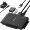 Adaptor FIDECO USB 3.0 la SATA/IDE pentru Hard Disk-uri 2.5/3.5 HDD si SSD, Compatibil cu Windows, Mac, Linux &amp; Chrome OS, Transfer Ultra Rapid 5Gbps,