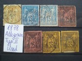 1878-Franta-Alegorii-Tip II -dant.-varietati-stampilat-Y.T.=320$
