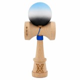 Cumpara ieftin Kendama din lemn profesionala 18 cm, bila rubber grip, joc coordonare si antistres, copii si adulti, albastru gri negru