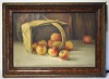 Marius Constantin - Paner rasturnat cu mere - Natura statica / moarta - ulei/carton - rama originala de epoca - semnat/datat 1924, Realism