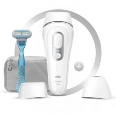 Epilator Braun IPL3121, 3 viteze, Alb