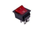 Buton On-Off 16A 22x32 mm iluminat rosu pentru panou electric