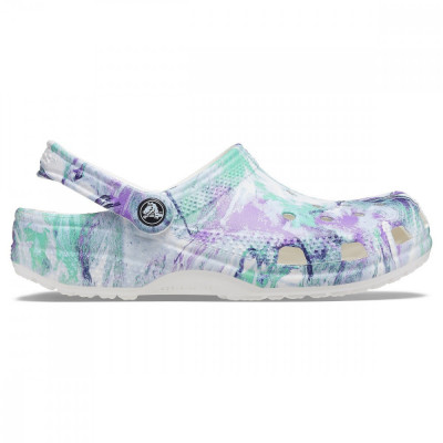 Saboți Crocs Classic Out of this World II Clog Alb - White/Multi foto