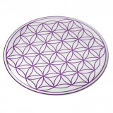 Abtibild sticker feng shui 3d cu floarea vietii simbolul vietii violet - 45cm, Stonemania Bijou