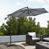 Umbrela soare suspendata ABSA-7301 inclinabila 270 cm gri [casa.pro] HausGarden Leisure, [casa.pro]