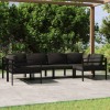 Gossi set mobilier de gradina cu perne, 6 piese, antracit, aluminiu