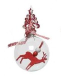 Glob decorativ - Bauble Glass - Felt Red Deer - Caprior Din Fetru | Kaemingk