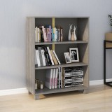 VidaXL Bibliotecă, gri deschis, 85x35x112 cm, lemn masiv de pin