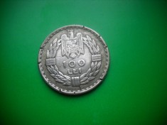 HOPCT ROMANIA 100 LEI 1932 [ 2 ] CAROL II -ARGINT-RARA foto