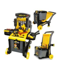 Banc de lucru jucarie Rovo 928, cu unelte si accesorii, 45 piese &ndash; distractie, creativitate