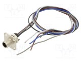 Conector M12 soclu tată 5 pini IP67 60V 2A cablu 0,5m Lutronic