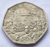 534. Moneda Insula Man 50 Pence 1987 (Thorneycroft Bus), Europa
