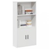 VidaXL Bibliotecă, alb, 60x24x120 cm, lemn prelucrat