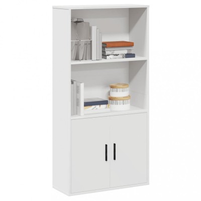 vidaXL Bibliotecă, alb, 60x24x120 cm, lemn prelucrat foto