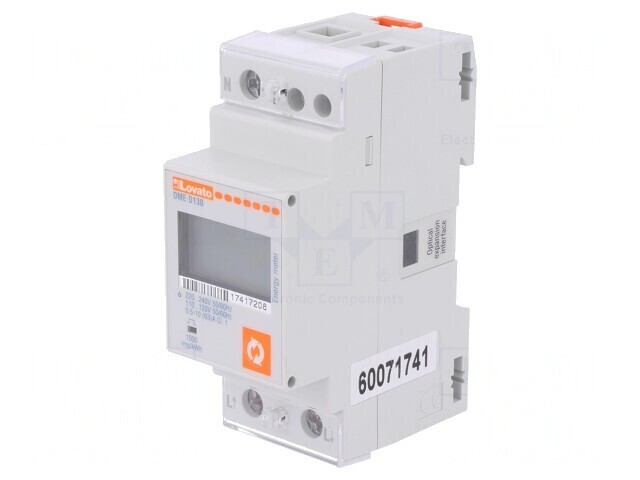 Contor Digital 1-Fază LCD pentru Șină DIN