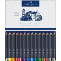 Set 48 Creioane Colorate Permanente Faber-Castell Goldfaber, Diverse Culori, Creioane Faber Castell Goldfaber, Creioane Colorate, Faber Castell Goldfa