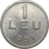 Romania, 1 leu 1951 * cod 85, Aluminiu