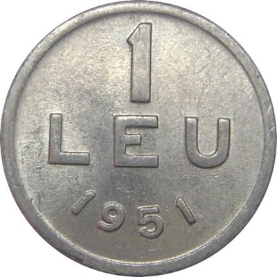 Romania, 1 leu 1951 * cod 85 foto