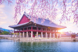 Cumpara ieftin Fototapet autocolant City63 Castel Seoul dimineata, 250 x 200 cm