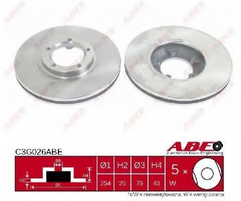 Disc frana FORD TRANSIT platou / sasiu (E) (1994 - 2000) ABE C3G026ABE