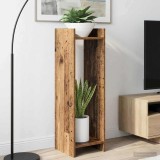 vidaXL Suport pentru plante cu raft 2 pcs Lemn vechi 30 x 30 x 100 cm 899575