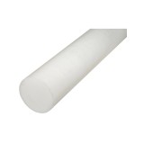 Bara POM alba (polioximetilena/poliacetal), diametru exterior 70 mm, lungime 1000 mm, greutate 5.83 KG