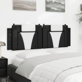 Perna pentru tablie pat, negru si alb, 160cm, piele artificiala GartenMobel Dekor, vidaXL