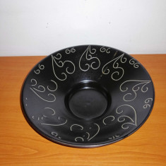 Gabriel Art Pottery suport lumanare ceramica negru mare Suedia