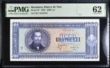 Bancnota 1000 Lei 1950, PMG 62 UNC, Gradata. Rara!