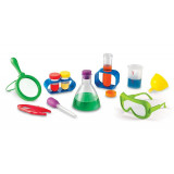 Set de stiinta primar Learning Resources, 10 carduri cu experimente, ochelari de protectie