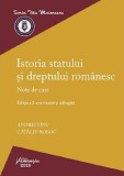 Istoria statului și dreptului rom&acirc;nesc - Paperback brosat - Andrei Tinu, Cătălin Boboc - Hamangiu