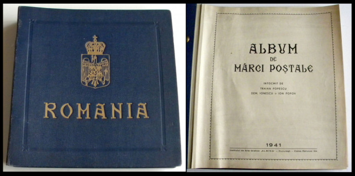 1941 Album filatelic romanesc din perioada legionara, initiator Traian Popescu