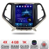Navigatie Jeep Cherokee 2016-2020 tip tesla radio gps internet 4 Core carplay android auto 4+64 Incell Display kit-tesla-cherokee17 E220-RK CarStore T