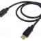 Cablu DisplayPort Goobay 1m negru, mufă DisplayPort, 4K HDR, dublu ecranat