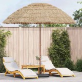 vidaXL Parasol de Plajă Maro &Oslash; 265 x 267 cm Oțel 42006678