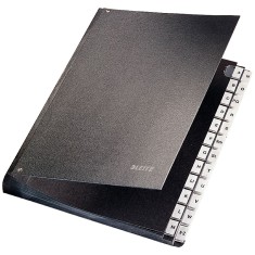 Mapa documente A4 cu index A-Z coperta PFL negru Leitz