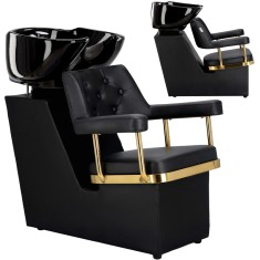 Scafa coafor Ezra pentru salonul de coafură și frizerie cu bol ceramic mobil armătură baterie si cască