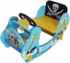 Balansoar din lemn Blue Pirate Boat foto