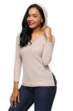 Cumpara ieftin BL966-813 Bluza tricotata accesorizata cu gluga