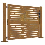 Cumpara ieftin Poarta de gradina 100x75 cm, otel Corten, design patrat