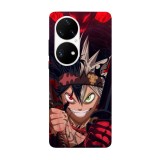 Husa compatibila cu Huawei P40 model Asta and Liebe Black Clover, Silicon, TPU, Viceversa, Transparent, Carcasa