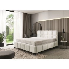 Pat Rubik 180x200 cm Tapitat Catifea Crem Somiera Inclusa (cod ML 2223-01)