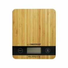 Cantar de bucatarie Esperanza Bamboo EKS005 max. 5kg Maro