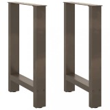 VidaXL Picioare de masă din oțel natural, 2 buc., 50x(72-73) cm, oțel
