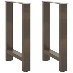 vidaXL Picioare de masă din oțel natural, 2 buc., 50x(72-73) cm, oțel 4013303
