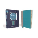 NIV Study Bible, Fully Revised Edition, Leathersoft, Teal/Gray, Red Letter, Comfort Print