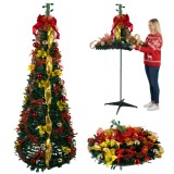 Brad de Craciun pliabil decorat 180 cm Ruhhy, montare rapida