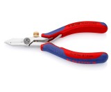Cumpara ieftin Foarfeca profesionala pentru dezizolat cabluri electronice, Knipex 11 82 130, 140 mm, taiere precisa fire fine, manere multicomponent, otel calit de p